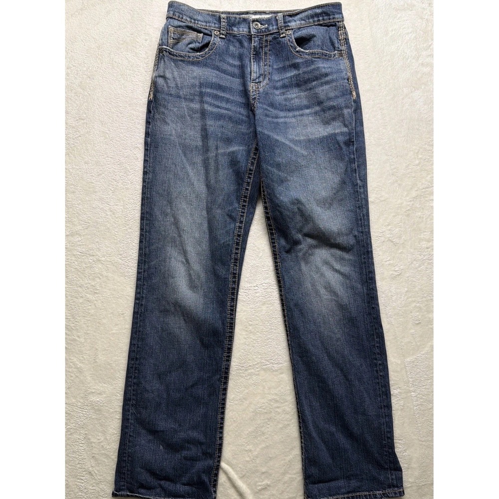 BKE Seth Straight Leg Jeans Mens 33x32 Medium Wash Stretch Denim Casual